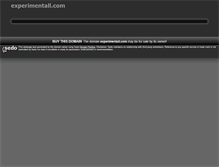 Tablet Screenshot of experimentall.com